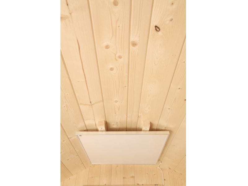 Wolff Finnhaus Campingfass 446/2-Raum Bausatz mit schwarzen Dachschindeln