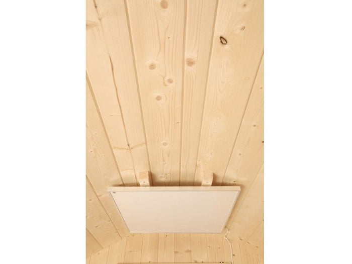 Wolff Finnhaus Campingfass 446/2-Raum Bausatz mit schwarzen Dachschindeln