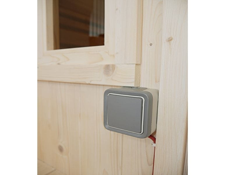 Wolff Finnhaus Campingfass 446/2-Raum Bausatz mit schwarzen Dachschindeln