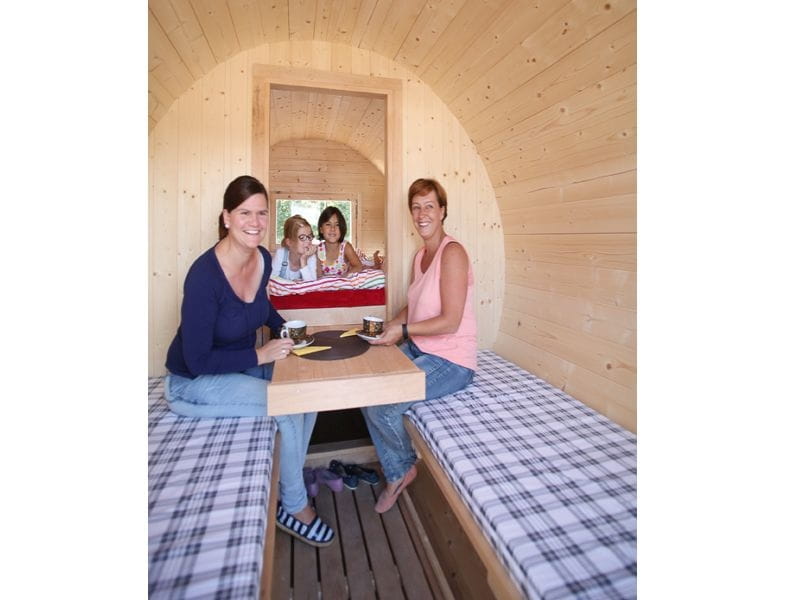 Wolff Finnhaus Campingfass 446/2-Raum Bausatz mit schwarzen Dachschindeln