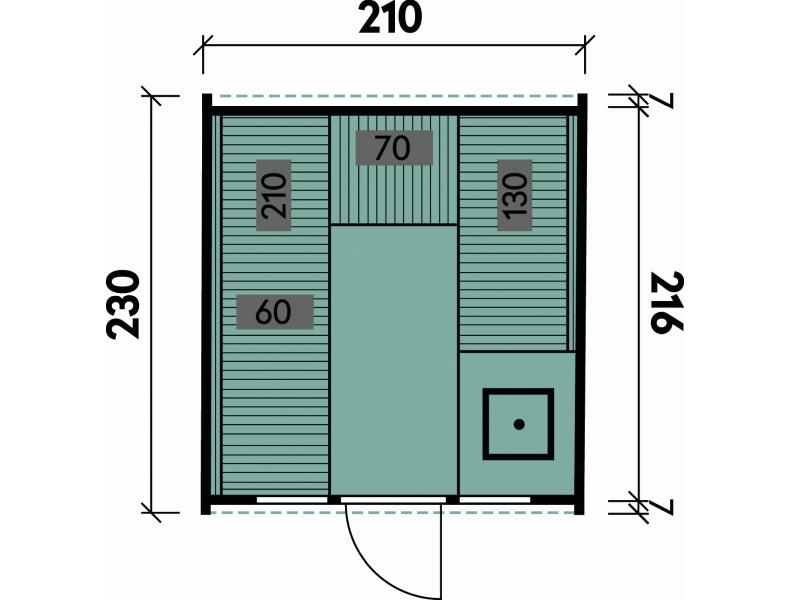Wolff Finnhaus Cube Saunafass 230 Art 2 Bausatz Typ 4