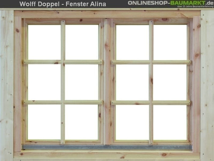 Wolff Finnhaus Doppelfenster Alina 58 Isoliert