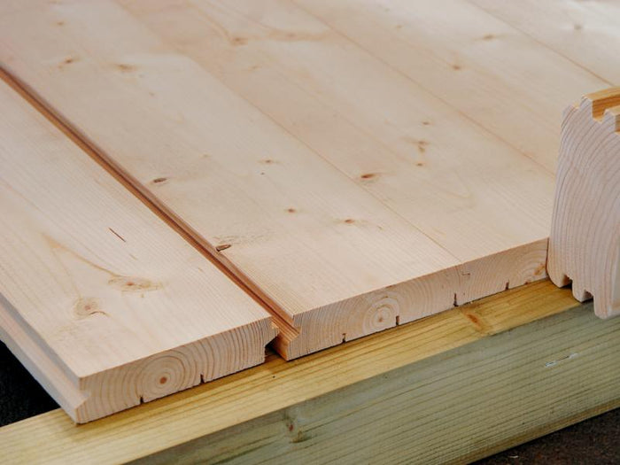 Wolff Finnhaus Ferienhaus Odenwald 92-B mit Schlafboden und Anbau, natur