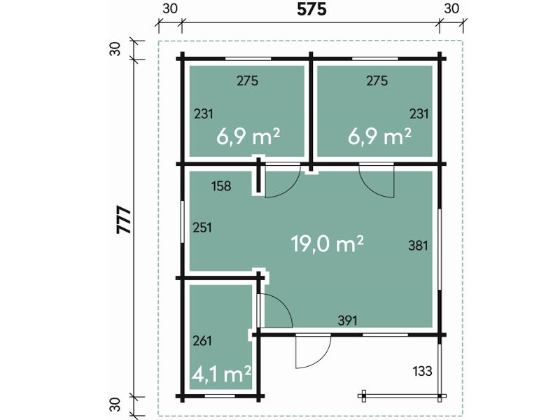 Wolff Finnhaus Ferienhaus Spessart 92-C mit Schlafboden