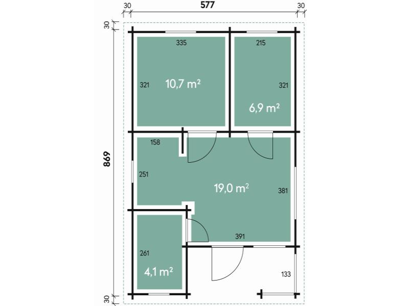 Wolff Finnhaus Ferienhaus Spessart 92-D mit Schlafboden