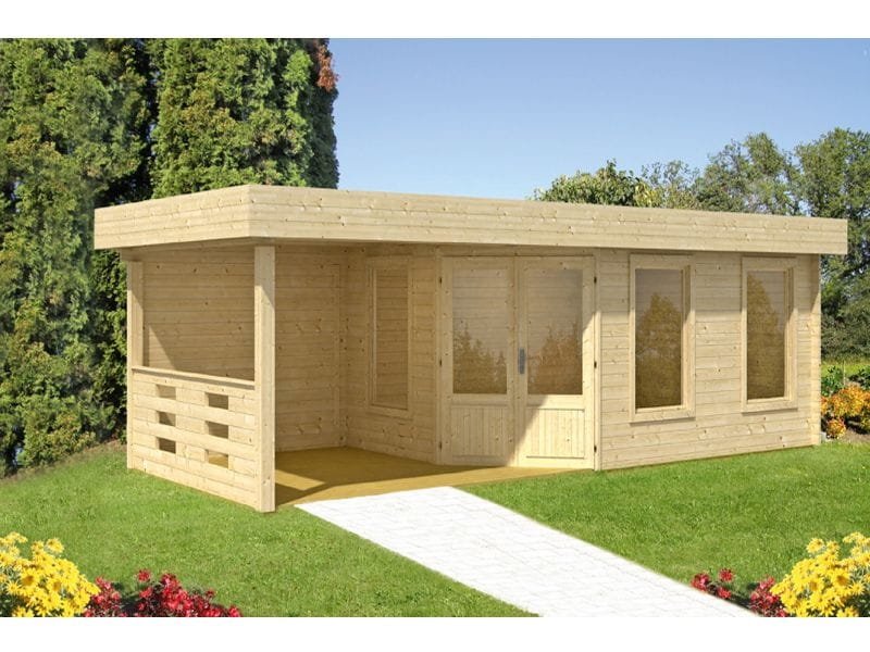 Wolff Finnhaus Flachdachhaus Maja 40-B/1 mit Terasse 350 cm