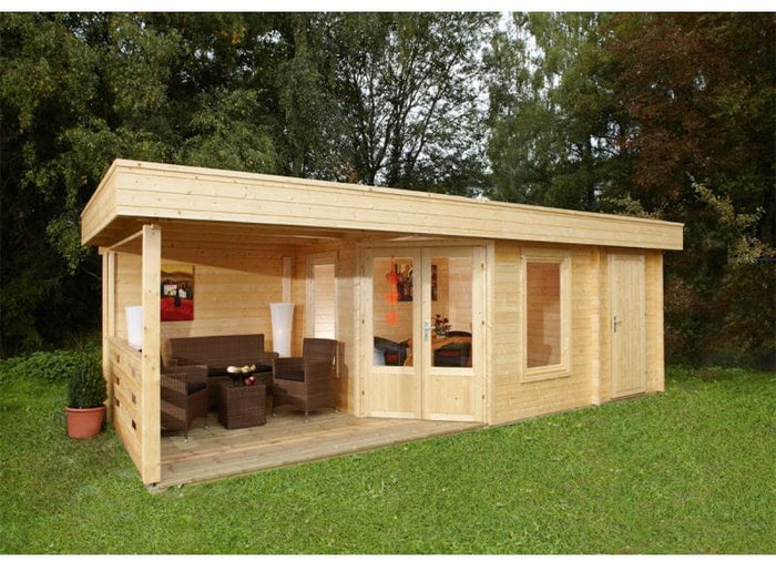 Wolff Finnhaus Flachdachhaus Maja 40-B/2 mit Terasse 350 cm