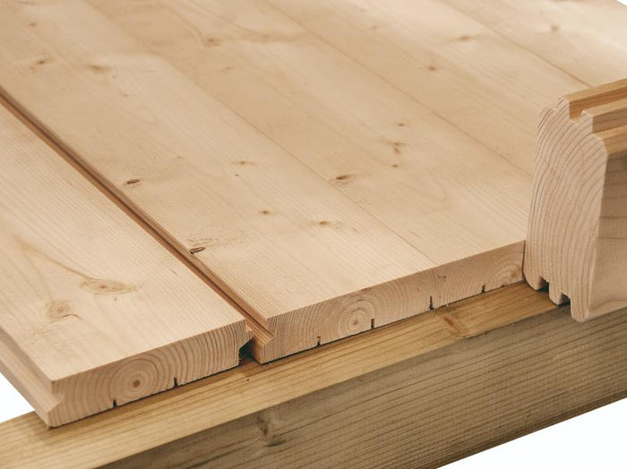 Wolff Finnhaus Fußboden 2524, mit Anbau für Gartenhaus Gemma