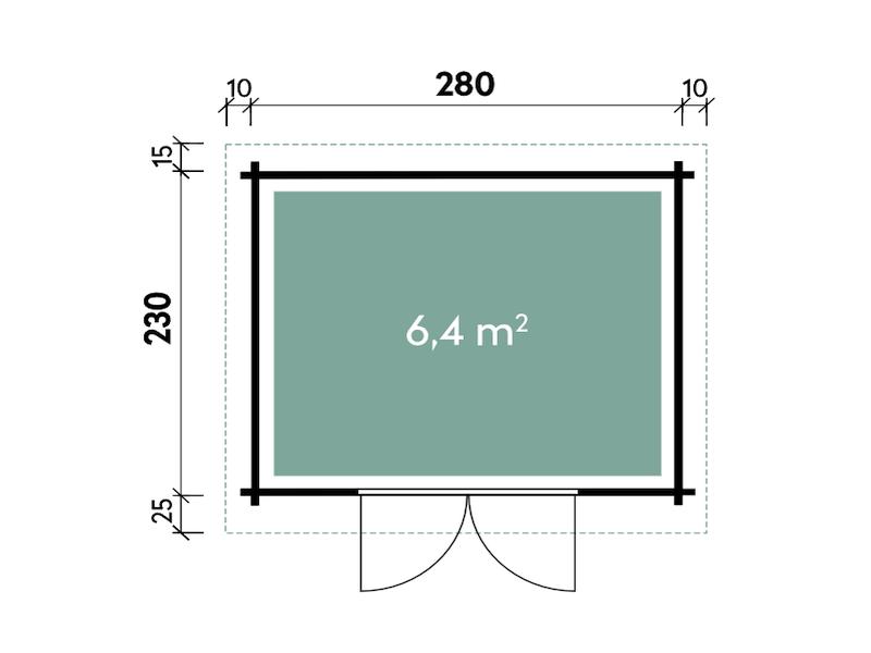 Wolff Finnhaus Garde 2823, 28 mm, inkl. Fußboden