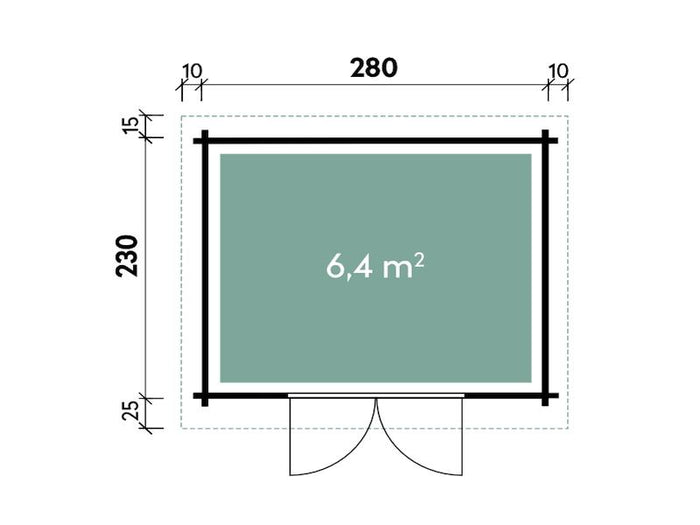 Wolff Finnhaus Garde 2823, 28 mm, inkl. Fußboden