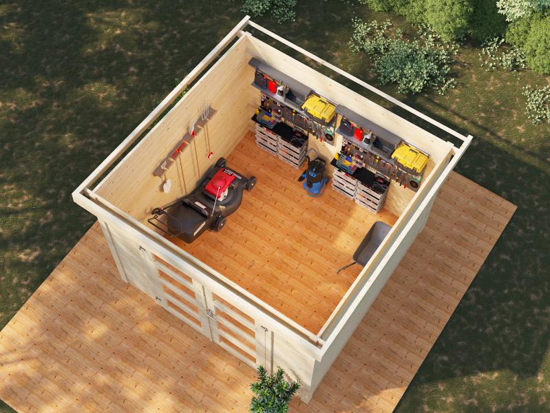 Wolff Finnhaus Gartenhaus Bengt 2525, 28 mm