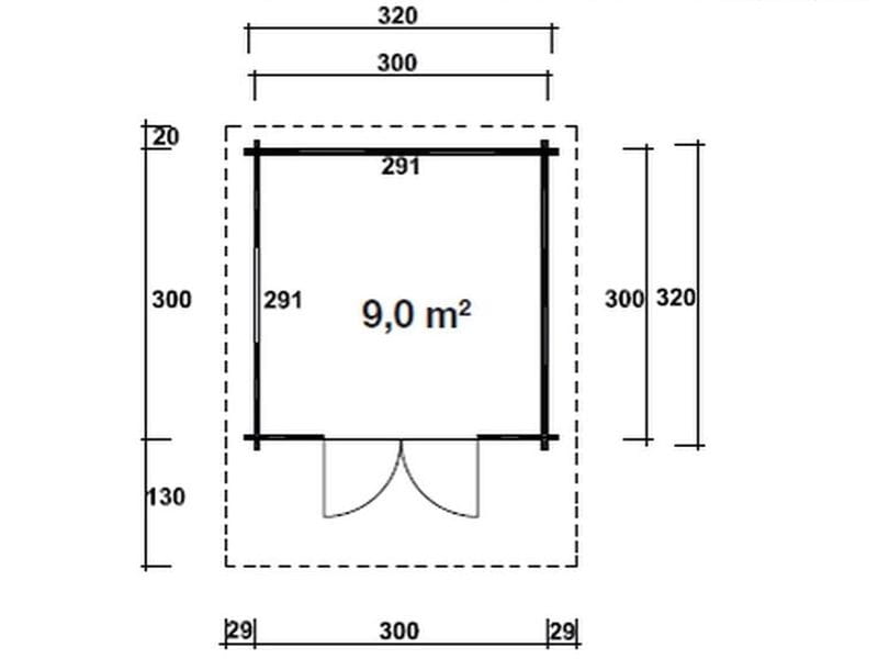 Wolff Finnhaus Gartenhaus Breda, inkl. Fußboden