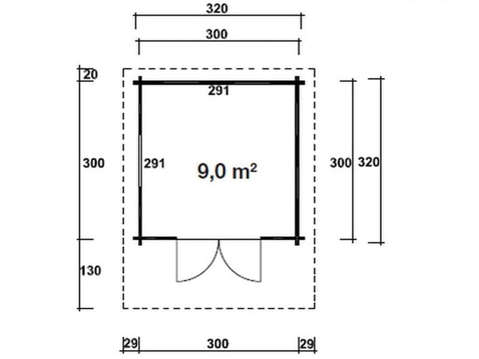 Wolff Finnhaus Gartenhaus Breda, inkl. Fußboden
