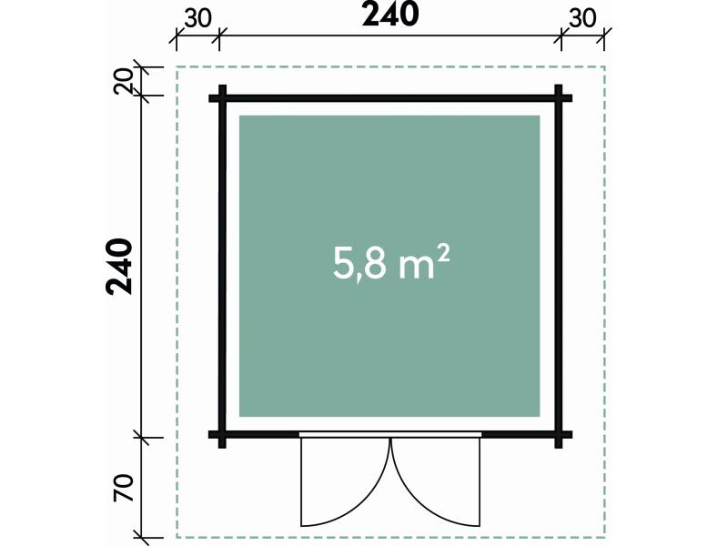 Wolff Finnhaus Gartenhaus Britta 34-A