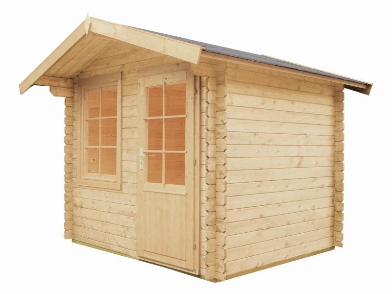 Wolff Finnhaus Gartenhaus Caroline 28 mit Rahmenfundament, inkl. Fußboden