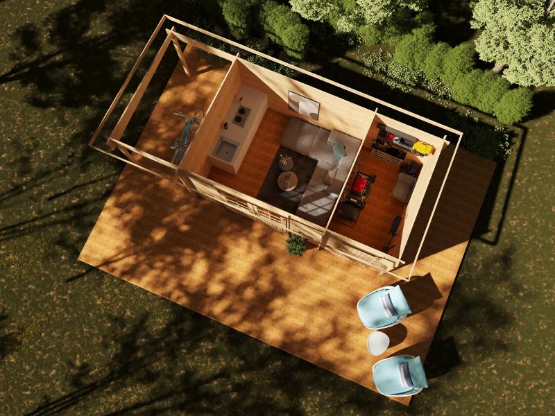 Wolff Finnhaus Gartenhaus Galina 5723, 40 mm