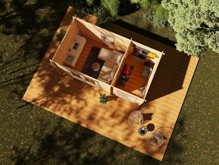 Wolff Finnhaus Gartenhaus Geeltje 4323, 28 mm