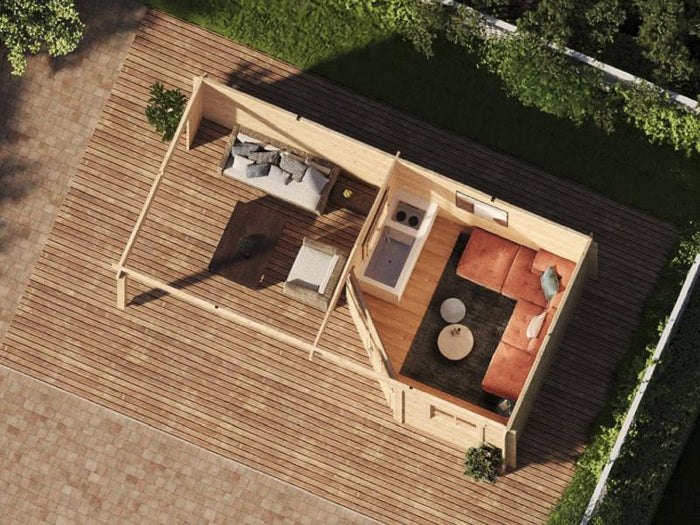 Wolff Finnhaus Gartenhaus Gemma 5025, 28 mm