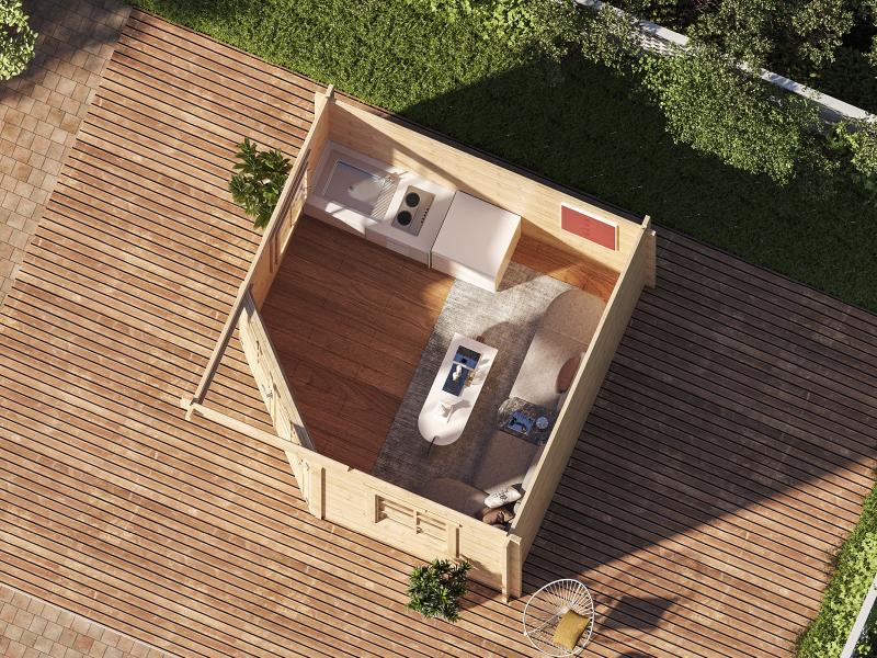 Wolff Finnhaus Gartenhaus Genia 2828, 28 mm