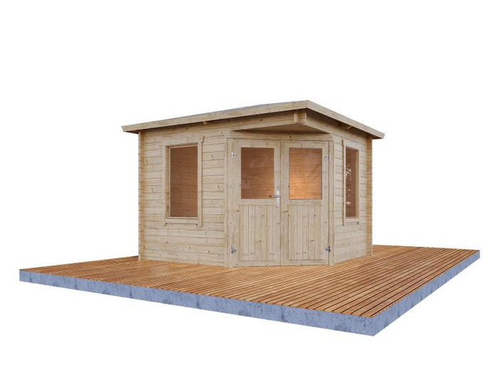 Wolff Finnhaus Gartenhaus Genia 2828, 28 mm