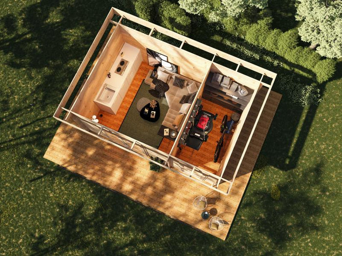 Wolff Finnhaus Gartenhaus Gerlis 4530, 28 mm