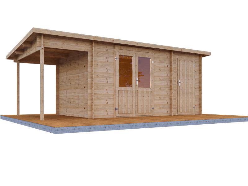 Wolff Finnhaus Gartenhaus Grete 5828, inkl. Fußboden