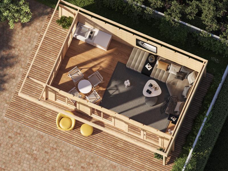 Wolff Finnhaus Gartenhaus Haldis 5335, 44 mm