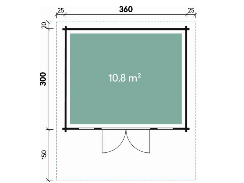 Wolff Finnhaus Gartenhaus Hammerfest 70-A XL