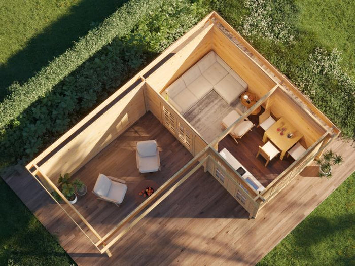 Wolff Finnhaus Gartenhaus Hermosa 6848, 44 mm