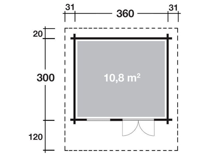 Wolff Finnhaus Gartenhaus Lisa 44-A naturbelassen