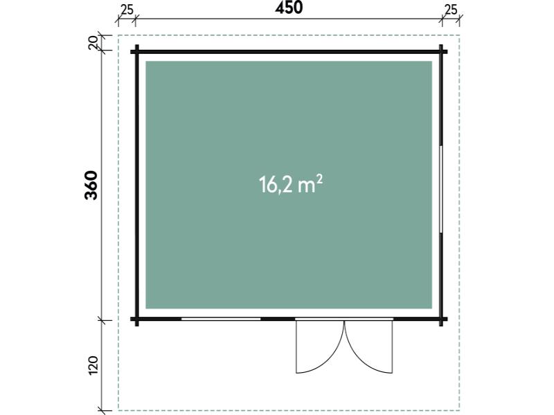 Wolff Finnhaus Gartenhaus Nordkap 44-D XL