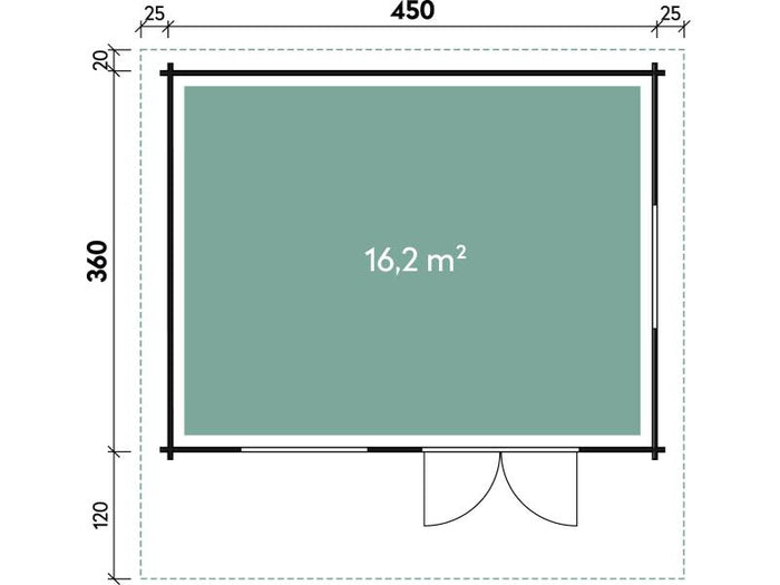 Wolff Finnhaus Gartenhaus Nordkap 44-D