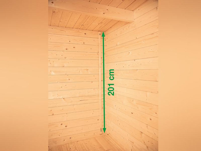 Wolff Finnhaus Gartenhaus Pulti 34-B Typ 5 mit SD A, naturbelassen