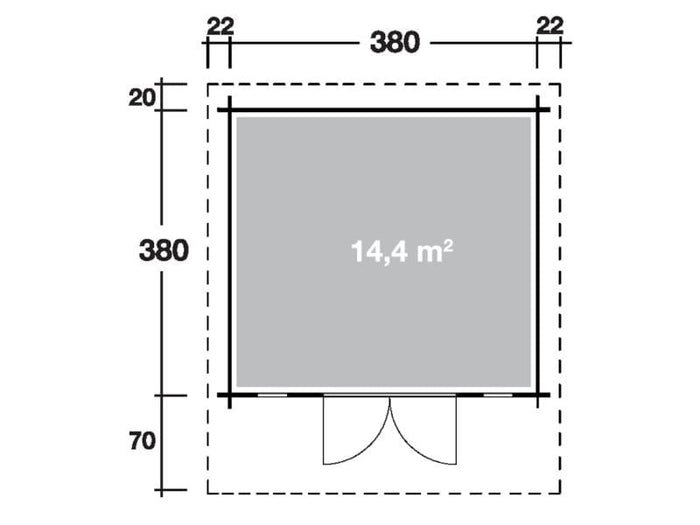 Wolff Finnhaus Gartenhaus Rotterdam Klassik naturbelassen, inkl. Fußboden