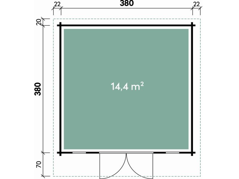 Wolff Finnhaus Gartenhaus Rotterdam Klassik hellgrau