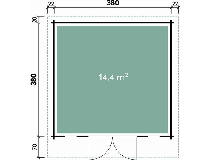 Wolff Finnhaus Gartenhaus Rotterdam Klassik hellgrau