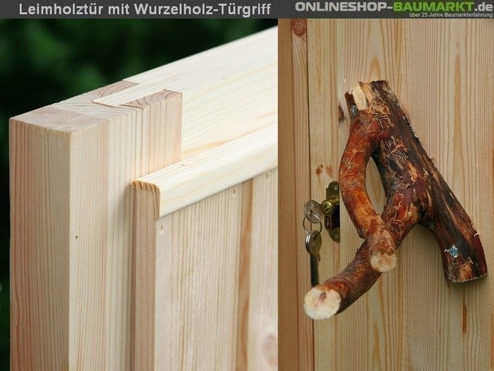 Wolff Finnhaus Grillkota 9 de luxe inkl. roten Dachschindeln