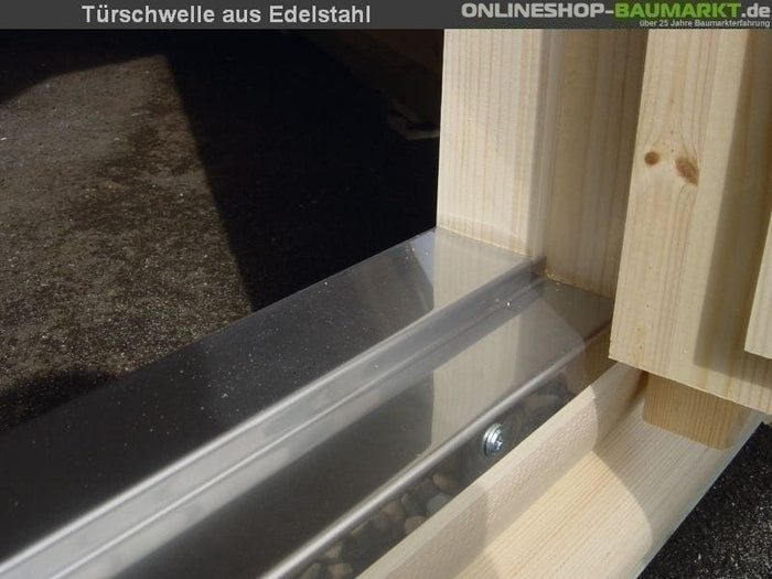 Wolff Finnhaus Grillkota 9 de luxe mit Anbau, inkl. Daschindeln schwarz