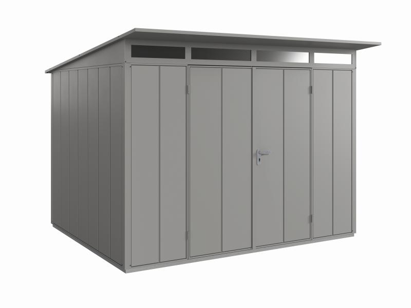 Wolff Finnhaus Metall-Gerätehaus Fascinato 3024,  grau, 2 flg