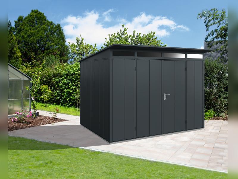 Wolff Finnhaus Metall-Gerätehaus Fascinato 3024,  anthrazit, 2 flg