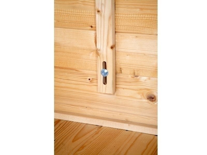 Wolff Finnhaus Pultdachhaus Alvina 44mm XL mit Schiebetür rechts öffnend