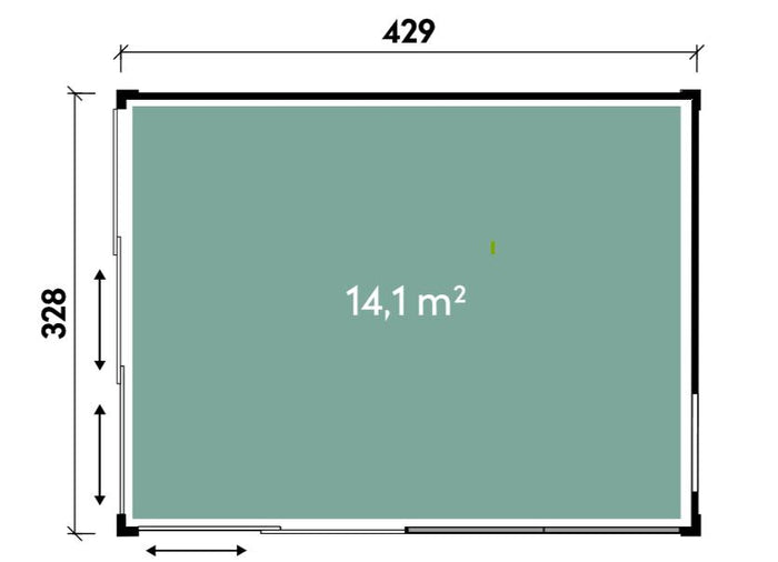 Wolff Finnhaus Pultdachhaus Finn Cube 4x3 Typ 1 ISO, natur