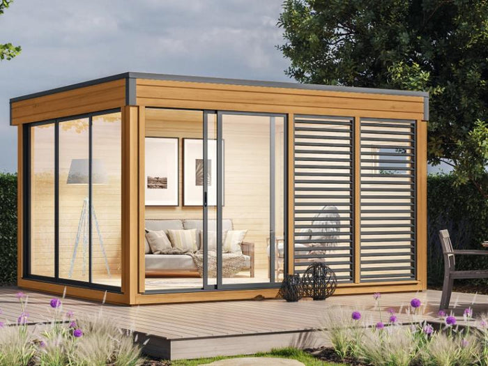 Wolff Finnhaus Pultdachhaus Finn Cube 4x3 Typ 1 ISO, Kiefer