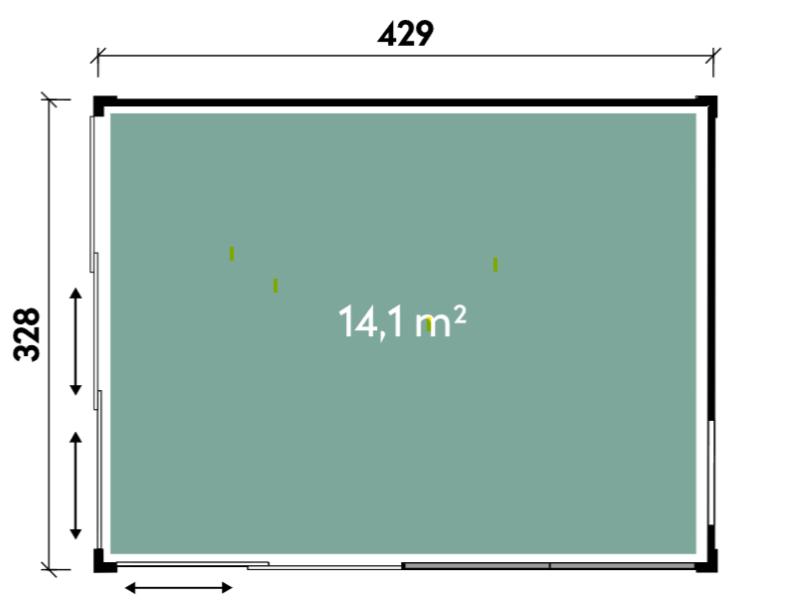 Wolff Finnhaus Pultdachhaus Finn Cube 4x3 Typ 2 ISO