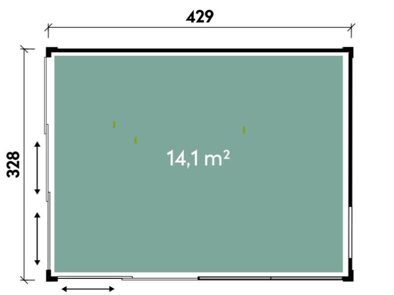 Wolff Finnhaus Pultdachhaus Finn Cube 4x3 Typ 2 ISO Kiefer