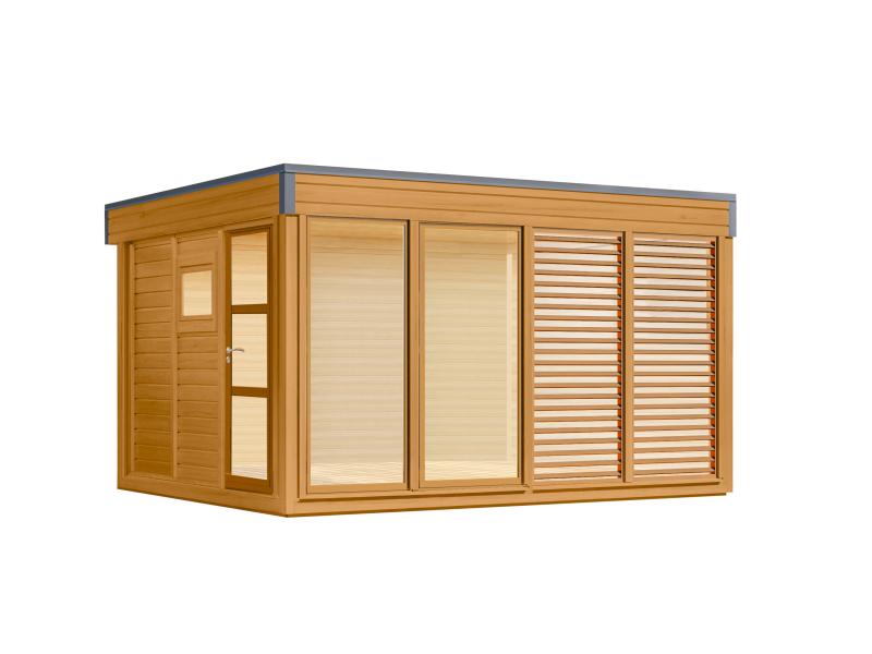 Wolff Finnhaus Pultdachhaus Finn Cube 4x3 Typ 3 ISO, Kiefer