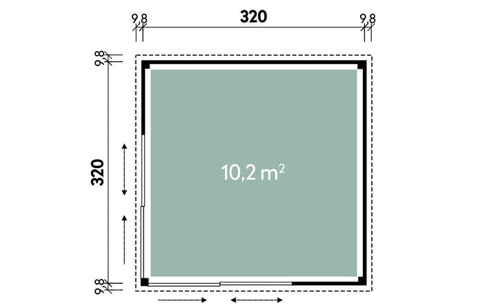 Wolff Finnhaus Pultdachhaus Studio 44-B Anthrazit mit 2 Schiebetüren