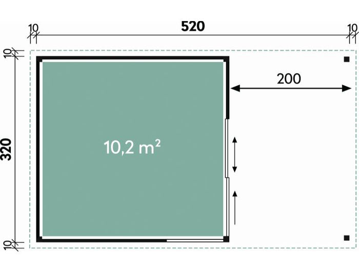 Wolff Finnhaus Pultdachhaus Studio 44-B mit Seitendach, Anthrazit