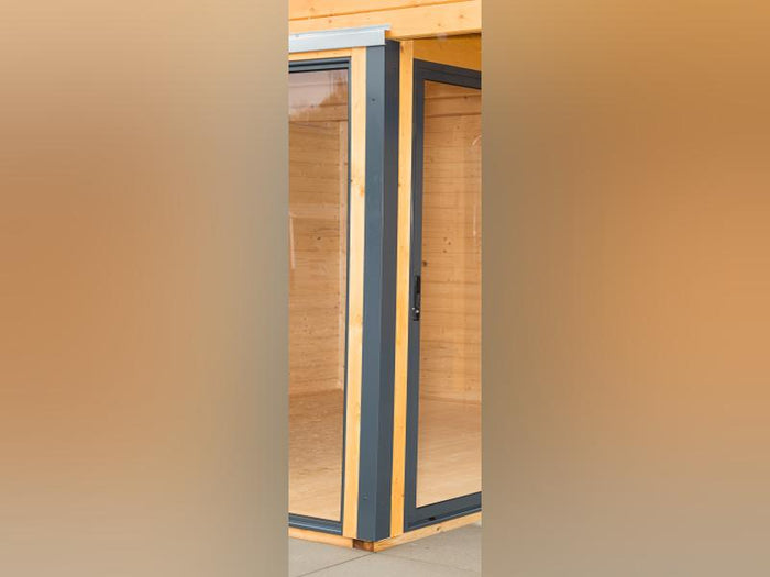 Wolff Finnhaus Pultdachhaus Studio 44-D mit Seitendach, natur