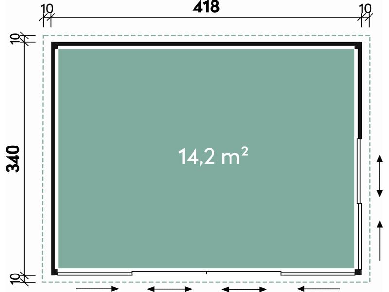 Wolff Finnhaus Pultdachhaus Studio 44-D naturbelassen